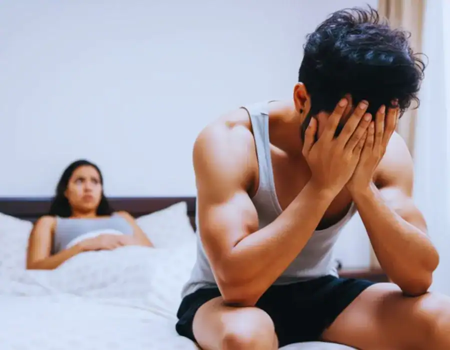 Image of upset man in need of erectile dysfunction treatment Stoulton